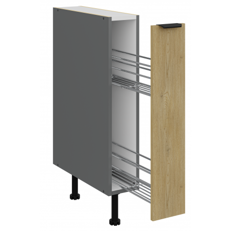 Szafka kosz CARGO 15 cm CREMA dąb cremona / antracyt 15 D CARGO BB